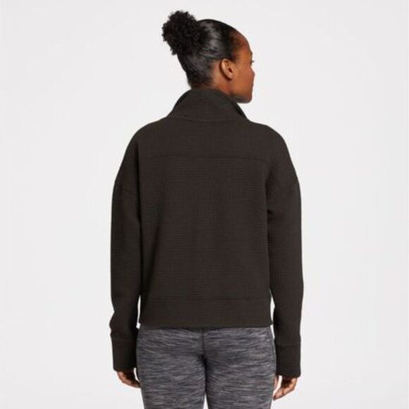 CALIA Women's Bubble Cloud Zip Up Jacket Pure Black Size Large - Picture 2 of 7